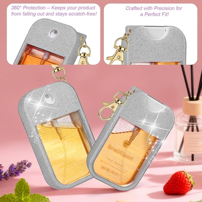 Silicone Case Compatible with Touchland Hand Sanitizer Spray, Protective Case for Power Mist and Glow Mist 1 fl oz