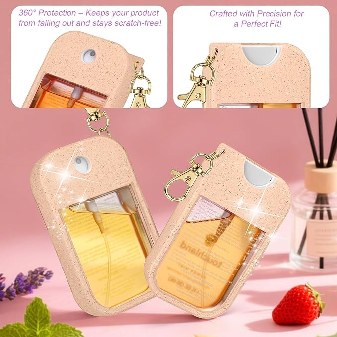 Silicone Case Compatible with Touchland Hand Sanitizer Spray, Protective Case for Power Mist and Glow Mist 1 fl oz