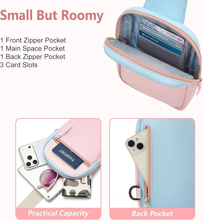 Mothers Day Gifts for Daughter, Birthday Graduation Gifts for 8 9 10 11 12 Year Old Teens Girls Her,Fanny Pack Sling Crossbody Bag Belt Bags Purse, Preppy Teen Girl Gift Trendy Stuff Travel Essentials