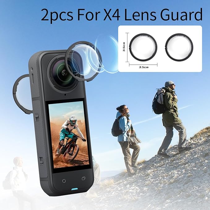 JasonMighty For Insta 360 X4 (NO X4 AIR) Action Camera Protector Accessories Kit Include Camera Case/Silicone Cover/Lens Guards/Screen Tempered Glass