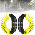 Windance 2pcs Motorcycle Helmet Lock Cable, Anti-Theft Retractable Luggage Lock with 4 Digit Password Combination Security Lock (Yellow 2pcs)