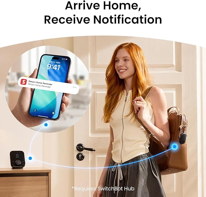 SwitchBot 130 dB Personal Safety Alarm for Women with Apple Find My APP, Extra-Loud Siren & Strobe Light, Waterproof Self Defense Keychain for Women, College Girls and Kids (Blue)