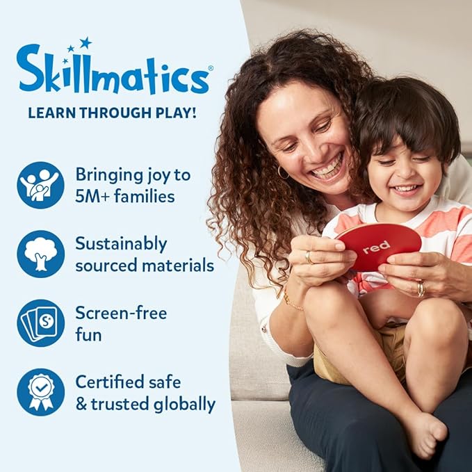 Skillmatics Guess in 10 - Animal Kingdom, Card Game for Preschool Kids, Girls & Boys, Fun Travel Game & Gifts for Ages 3, 4, 5, 6