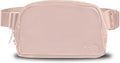 Anti-Theft Fanny Pack for Women & Men, Lightweight Secure Crossbody Waist Bag with Anti-Slip Adjustable Strap for Travel, Hiking, Running, Water-Resistant Belt Bag, Everyday Essentials Organizer Pink