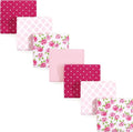 Hudson Baby Unisex Baby Cotton Flannel Receiving Blankets Bundle, Rose, One Size