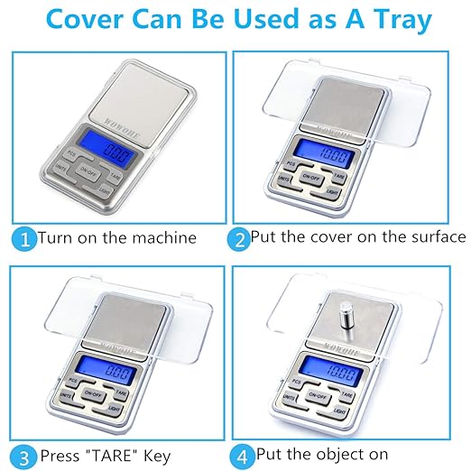 Food Travel Scale Portable Pocket Scale Gram Capacity 500g Degital Kitchen Small Miniature Scale Lab Measuring Scale High Precision