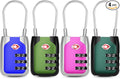 Joyway TSA Approved Luggage Lock, 3 Digit Combination Cable Lock with Alloy Body, Travel Combination Locks for Suitcases, Backpack and Golf Bag (Multicolor, 4Pack)