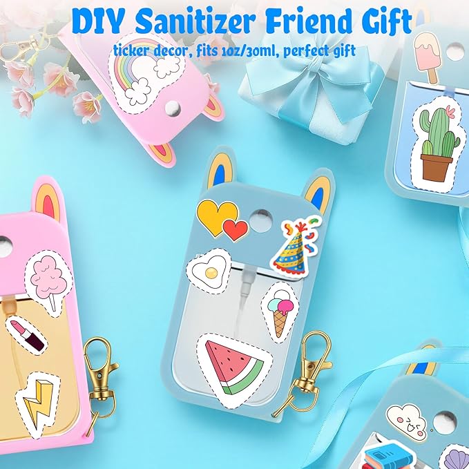 Hand Sanitizer Spray Case Compatible with Touchland 2Pcs Hand Sanitizer Keychain Holder Hand Sanitizer Case with Keychain for Touch Land Mist Travel Cover Travel Size Hand Spray Accessory