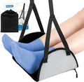 Forzacx Airplane Footrest (Latex Cushion), Adjustable Detachable Multifunctional Foot Hammock, Portable Airplane Desk Foot Hammock for Air Plane Flying Long Flight to Relax Your Feet and Leg(Grey)