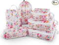 6 Pcs Compression Packing Cubes for Travel, Waterproof Luggage Organizer Washable Storage Bags Set - Packaging Cubes for Backpack Travel and Carry-Ons