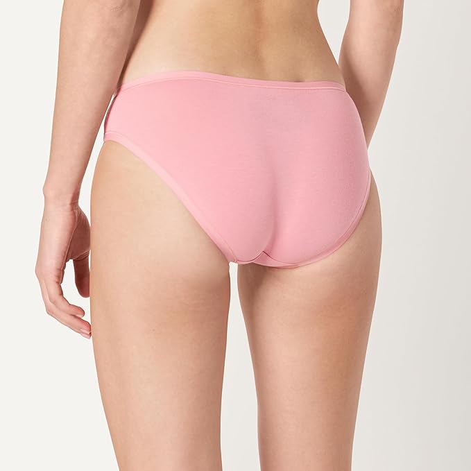 Amazon Essentials Women's Breathable Cotton Bikini Brief Underwear with Full Coverage, Multipacks