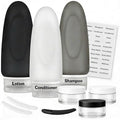 Dot&Dot Leak Proof Travel Bottles - Tubes for Liquid TSA Approved 3oz 10pc Silicone Toiletries Travel Shampoo & Conditioner Containers with Labels