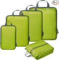 BAGAIL 5 Set Ultralight Compression Packing Cubes Travel Accessories Expandable Packing Organizers(Green)