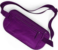 VENTURE 4TH Money Belt for Travel – Hidden Under-Clothes RFID Blocking Passport Holder & Slim Travel Wallet Pouch for Men & Women to Protect Cash, Cards & Documents (Sleek Purple)