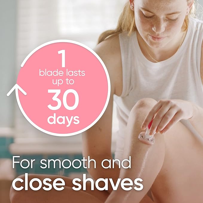 Gillette Venus Mini On The Go Women's Razor Handle with 3 ComfortGlide White Tea Scent Blade Refills + 1 Travel Case