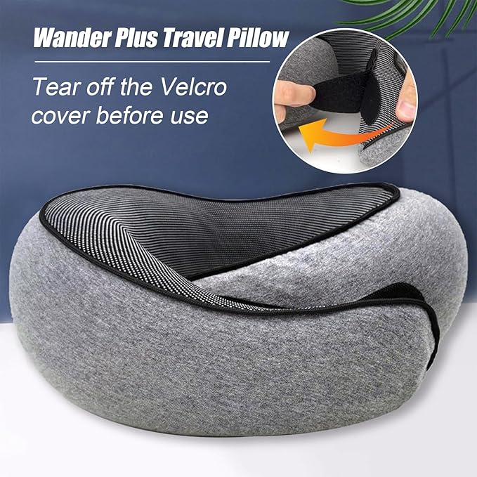 Travel Neck Pillows for Airplanes 2026 New Travel Pillow Neck Travel Pillow Memory Foam Airplane Pillow for Offices and Cars(Dark Grey)