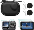 Mini Carrying Case for DJI OSMO Action 6 Accessories, Action6 PU Hard Portable Storage Bag with Lens Screen Protectors & Rubber Lens Cap Cover for DJI Action Camera