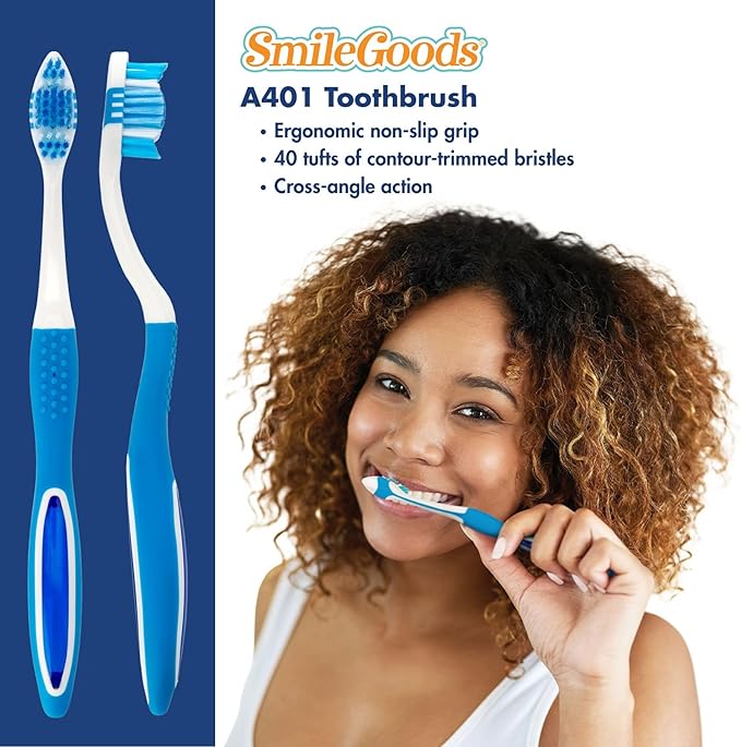 Adult Dental Care Kit, Travel Size Bundle w/Toothbrush with Cover, Toothpaste, and Floss, TSA Compliant Oral Care Kit