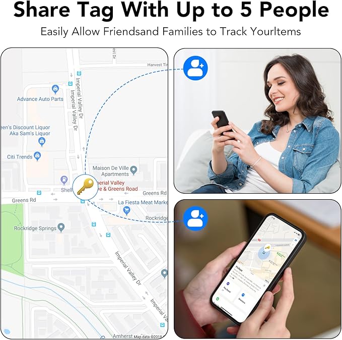 Tracker Tags-4 Pack, Bluetooth Tracker Works with Apple Find My APP (iOS Only), Keys Finder and Item Locator for Luggage, Backpack, Suitcases, Replaceable Battery, IP67 Waterproof weTag pro
