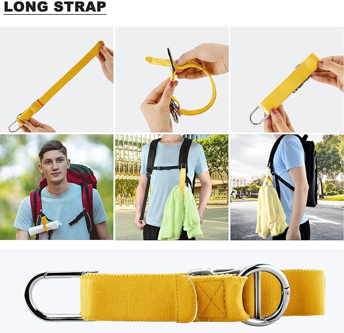 ZINZ Elastic Jacket Gripper Travel Strap with D-Ring Hooks and Buckle, Suitcase Straps Belts Travel Accessories, Makes Your Hands Free