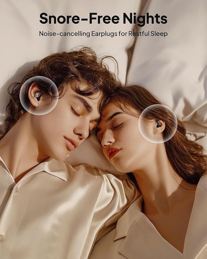 Ear Plugs for Sleeping, Soft Reusable Silicone EarPlugs for Sleep, Noise Cancelling 45dB Earbuds with 8 Eartips and Case, High-Fidelity Ear Plugs for Noise Reduction&Snoring, Concerts, Work, Airplane