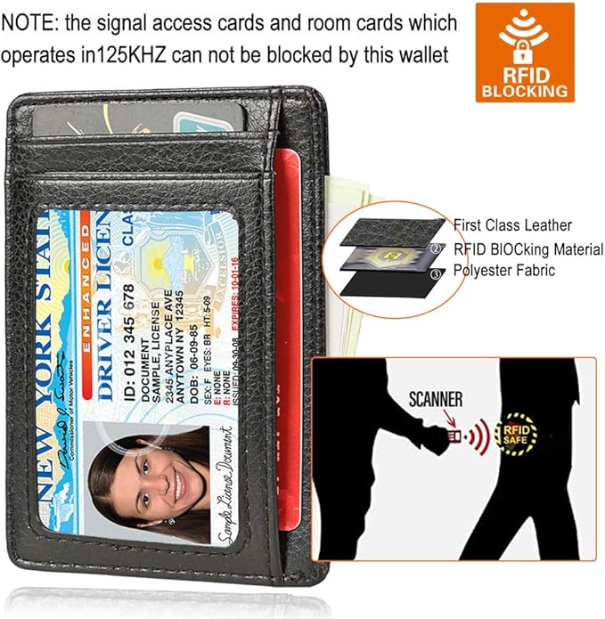GH GOLD HORSE Slim RFID Blocking Card Holder Minimalist Leather Front Pocket Wallet for Women | Slim, RFID Blocking, Minimalist, Front Pocket