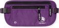 VENTURE 4TH Money Belt for Travel – Hidden Under-Clothes RFID Blocking Passport Holder & Slim Travel Wallet Pouch for Men & Women to Protect Cash, Cards & Documents (Purple)