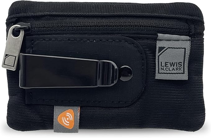 Lewis N. Clark Travel Clip Stash Wallet | RFID-Blocking Technology | Hidden Money Belt Pouch | Card Holder