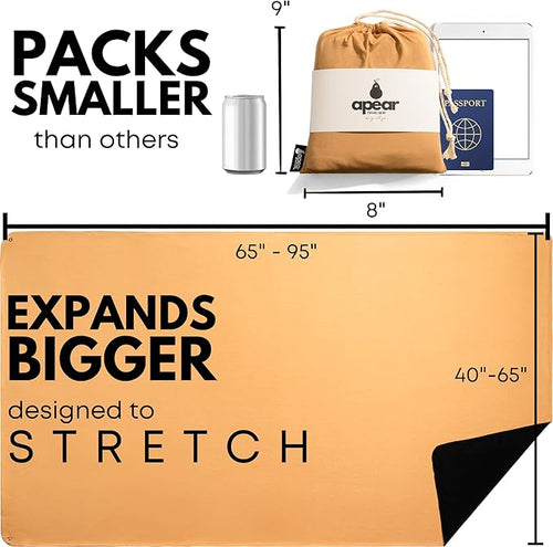 16-in-1 Compact Travel Blanket with Bag – Reversible, Ultra Soft Bamboo Airplane Blanket with Hidden Pocket – Packable for Flights & Travel Essentials (Semi-Weighted, Double Layer)