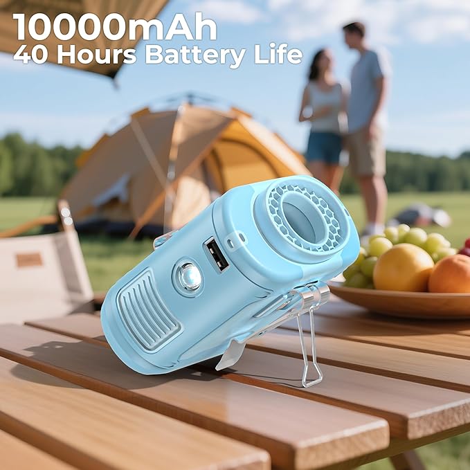 AMACOOL Portable Waist Fan Clip On, Father's Day Gifts for Dad Husband, 10000mAh Rechargeable Wearable Shirt Fan, Powerful Belt Fans, Birthday Gifts for Women Jobsite Travel Camping Essentials 2026