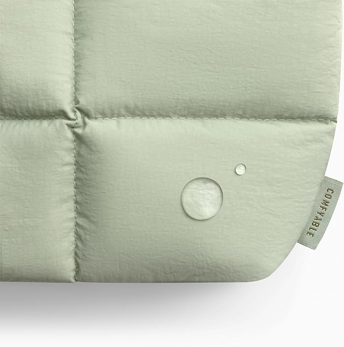 Comfyable Puffy Electronics Organizer Travel Case, Cute Tech Pouch for Women Men, Cable Storage Bag for Charger, Phone, Power Bank, Cord, Compact Tech Accessories Pouch, Sage