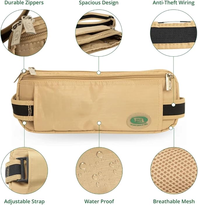 Anti-Theft Waist Bag and Ihram Belt (Large)