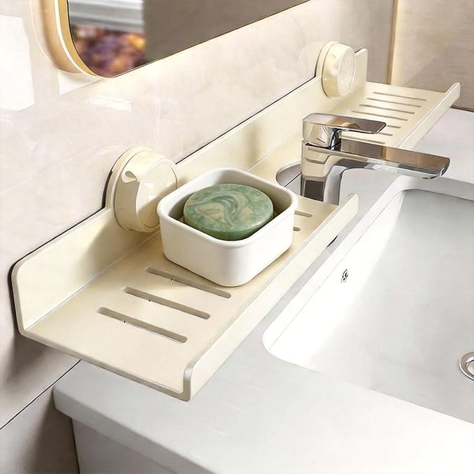 Travel Soap Case, Square Silicone Travel Soap Container, Leakproof Soap Holder with Lid, Shatterproof Shampoo Bar Holder for Bathroom, Gym, Camp(Off White)