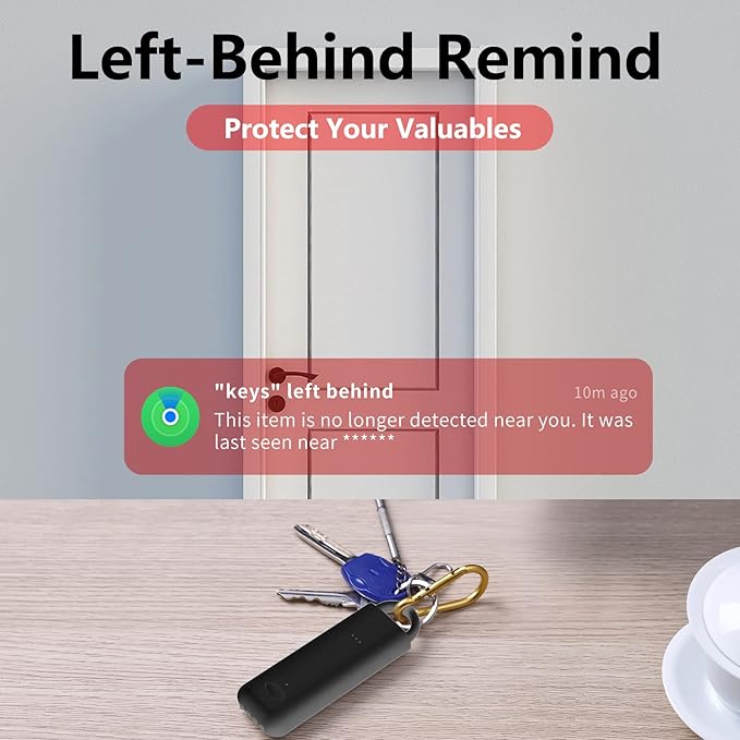 3-in-1 Personal Alarm Keychain with Apple Find My - 130dB Emergency Siren, LED Strobe Flashlight, GPS Tracker Keychain for Women, Kids, Seniors - Real-Time Location, Anti-Loss, iOS Only
