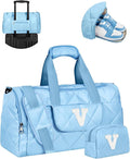 Elilier Thank You Gift Idea, Personalized Quilted Duffle Bag for Women, Travel Essentials, Unique Weekender Bag, Gym Bag with Shoe Compartment & Wet Separation, Gifts for Coworker, Friends