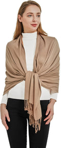 Soft Silky Pashmina Shawl Wraps Solid Colors Scarf for Wedding Evening Dresses