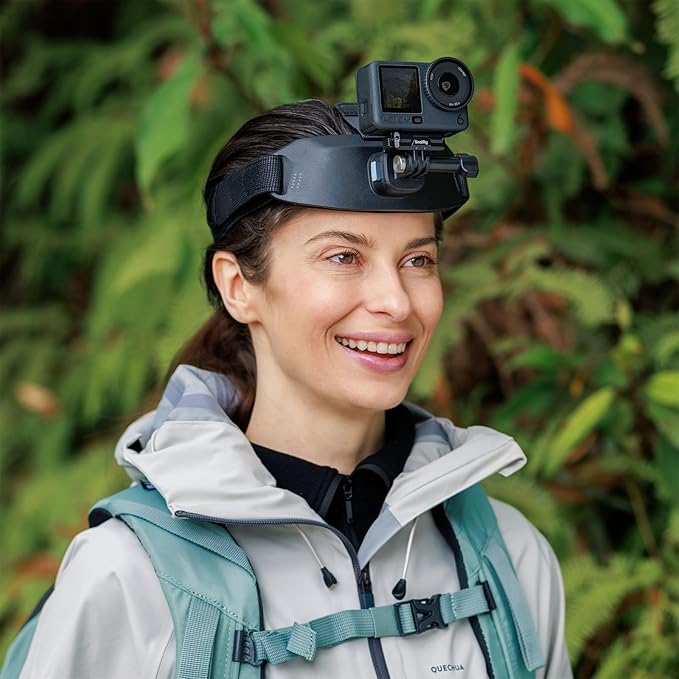 SMALLRIG Head Strap Mount with Magnetic Quick Release One-Click Button Adapter Base Adjustable Fit, for Hero 13/12/11/10/9 Black, for DJI Osmo Action 6/5 Pro/4/3, for Insta360 Ace Pro 2-5724