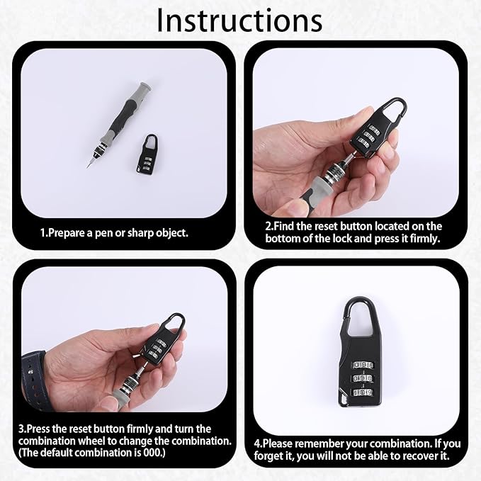 5 Packs Combination Luggage Lock, 3 Digit Combinations Padlock, Black Small Password Security Padlock Zinc Alloy Safe Combination Padlocks for Backpacks Briefcases Suitcases Notebook Bags