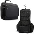 VENTURE 4TH Hanging Travel Toiletry Bag for Women & Men – Large Toiletry Organizer with 18 Compartments, Removable TSA Pouch, Travel Wash Bag for Toiletries, Makeup & Shaving Kit (Black)