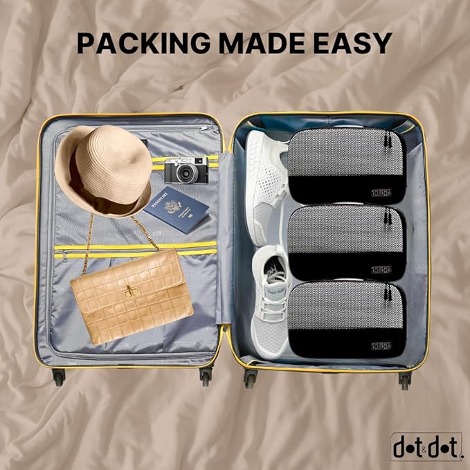Medium Packing Cubes for Travel - 5pc Packing Cubes for Suitcases - Lightweight Luggage Organizer Bags (Non-Compression)