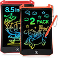 cimetech LCD Writing Tablet, 2 Pack Toddler Kids Toys, 8.5 Inch Drawing Pad Coloring Books, Travel Essentials Activities, Christmas Birthday Gifts for Girls Boys Age 3-8