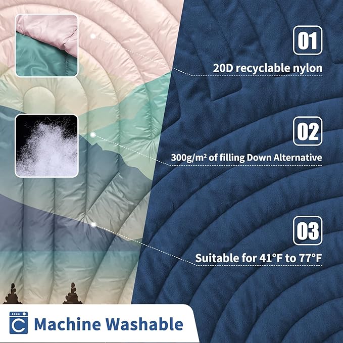 Mini Camping Blanket, Puffy Polar Fleece Blanket Lightweight Warm Outdoor Blanket for Camping,Traveling, Stadium, Hiking, Picnics