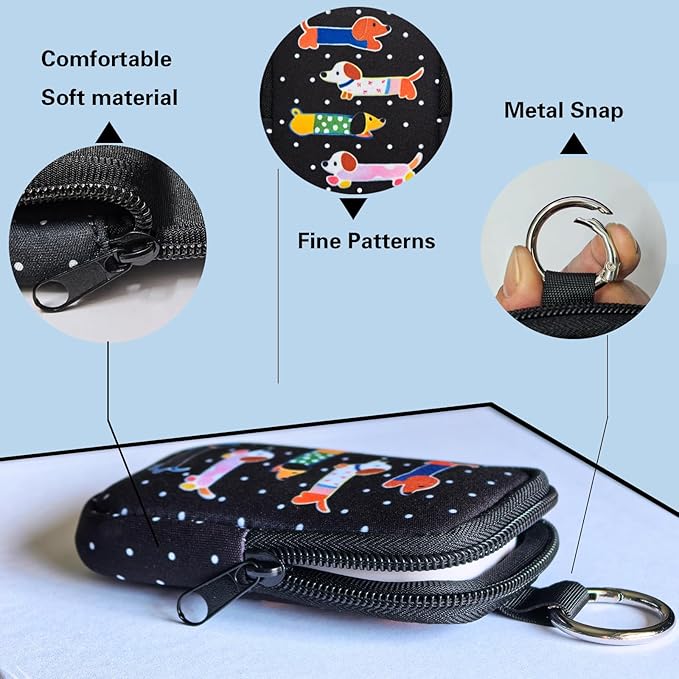 Neoprene Hand Sanitizer Holder Compatible with Touchland, Shockproof Protective Sleeve with Zipper & Snap Hook, Travel Case