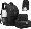 BOVIP Travel Backpack For Men Women,40L Carry On Backpack Flight Approved,TSA Personal Item Travel Bag Fits 17 Inch Laptop,Business Weekender Overnight Daypack Black