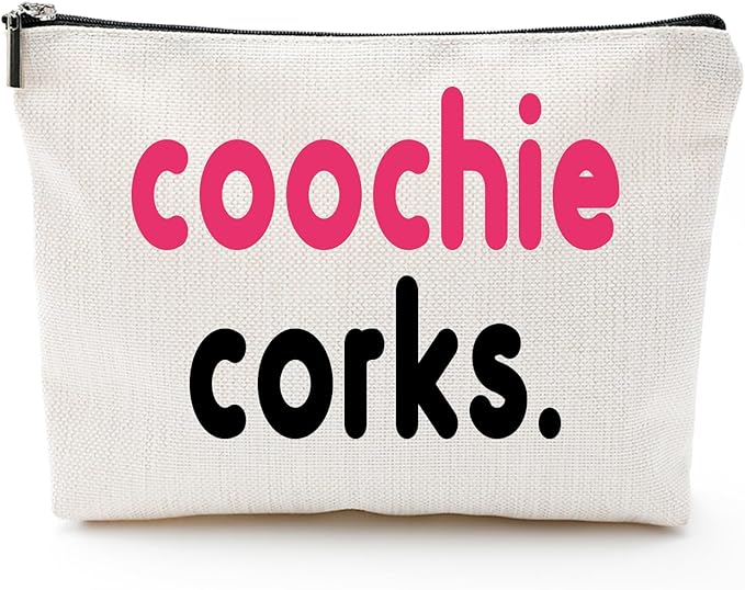 ZUYUROU Tampon Holder for Bathroom - Funny Gifts for Women, Girls Night Out Gifts - Coochie Corks Makeup Pouch