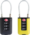 Suitcase Locks TSA Approved, 3 Digit Combination Padlock, TSA Locks for Luggage, Combo Padlock with Code, for Backpack, Gym Locker, Ammo Can, Guitar Gun Case, Bag Zipper (Black+Yellow)