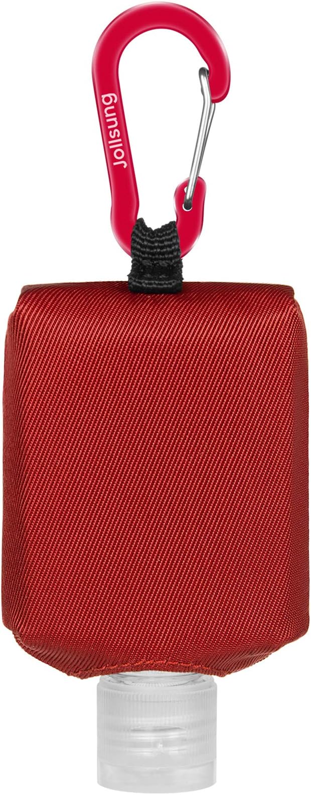 Hand Sanitizer Bottle Case Holder, Travel Size Empty Bottle Refillable Containers for Soap, Lotion, and Liquids - 60ML/2 oz Flip Cap Reusable Bottles with Carabiner Carriers