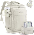 LOVEVOOK Travel Backpack for Women & Men, 40L TSA Approved Carry On Backpack with 3 Packing Cubes, Waterproof Weekender Overnight Bag for 2-4 Day Trips, Business & Travel Essentials, Beige Gray