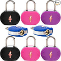8 Pack Luggage Lock TSA Approved Locks with Key, TSA Approved Travel Lock,Suitcase Lock TSA Approved Chrome Plated Ring Body for Backpacks, Bags and Luggage, 8 Pack Family Set