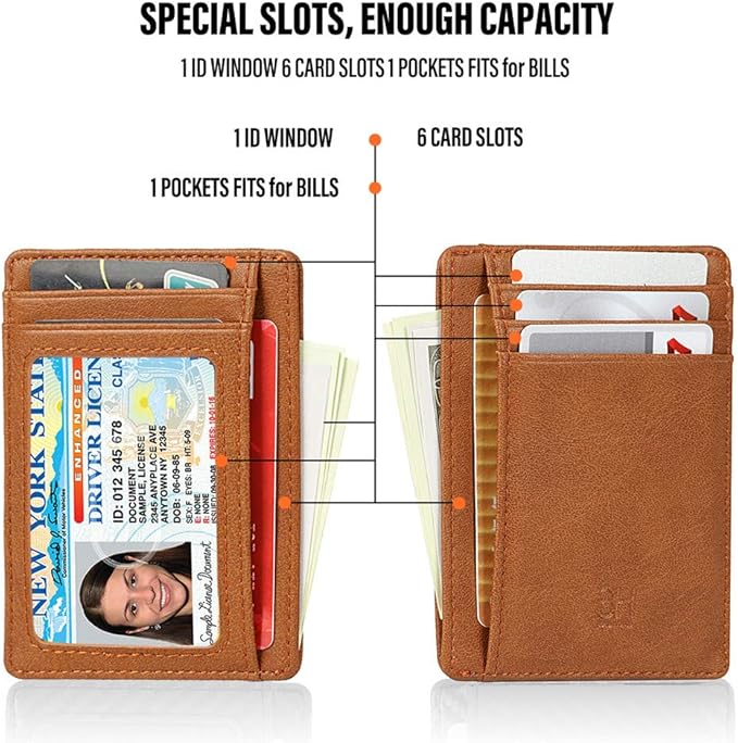 GH GOLD HORSE Slim RFID Blocking Card Holder Minimalist Leather Front Pocket Wallet for Women | Slim, RFID Blocking, Minimalist, Front Pocket